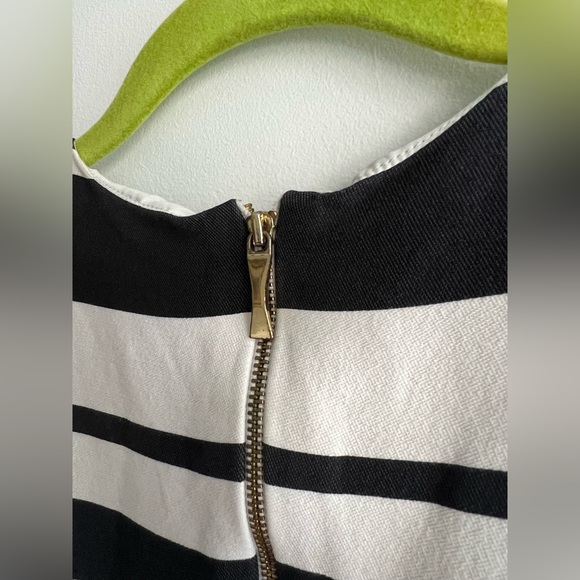 Kate Spade Black and White Cape Stripe Dress, 2 - Picture 9 of 10